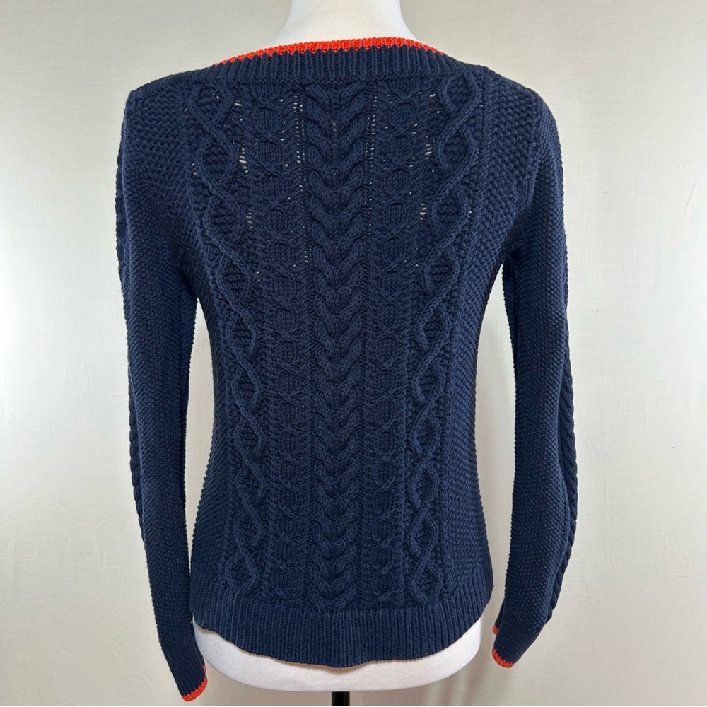 J. Crew Navy Cable Knit Sweater - Picture 9 of 16